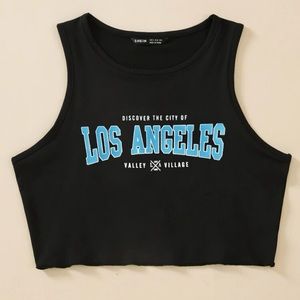 Los Angeles crop top NWOT